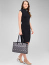 Caprese Daisy Tote Large Abstract Women'S Handbag Grey