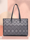 Caprese Daisy Tote Large Abstract Women'S Handbag Grey