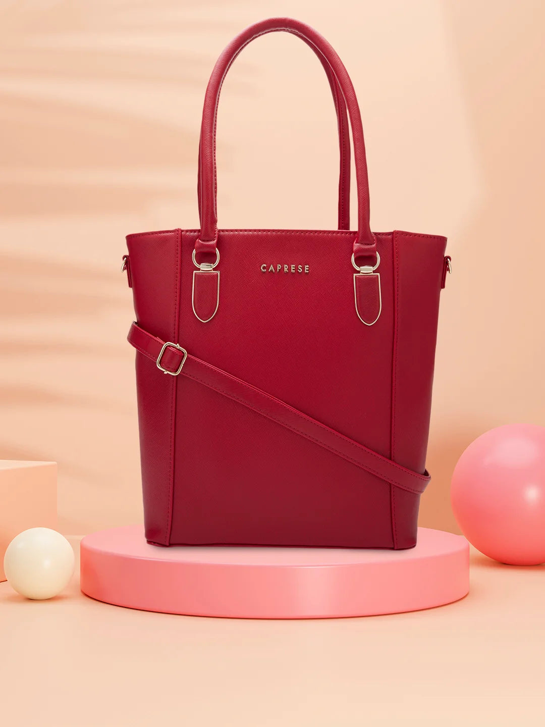 Caprese Demi Tote Medium Red