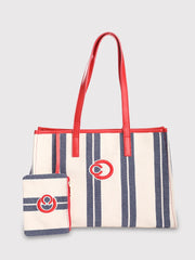 Caprese Dixie Medium Blue Tote Bag