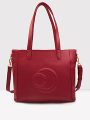 Caprese Dora Large Burgundy Office Tote Bag