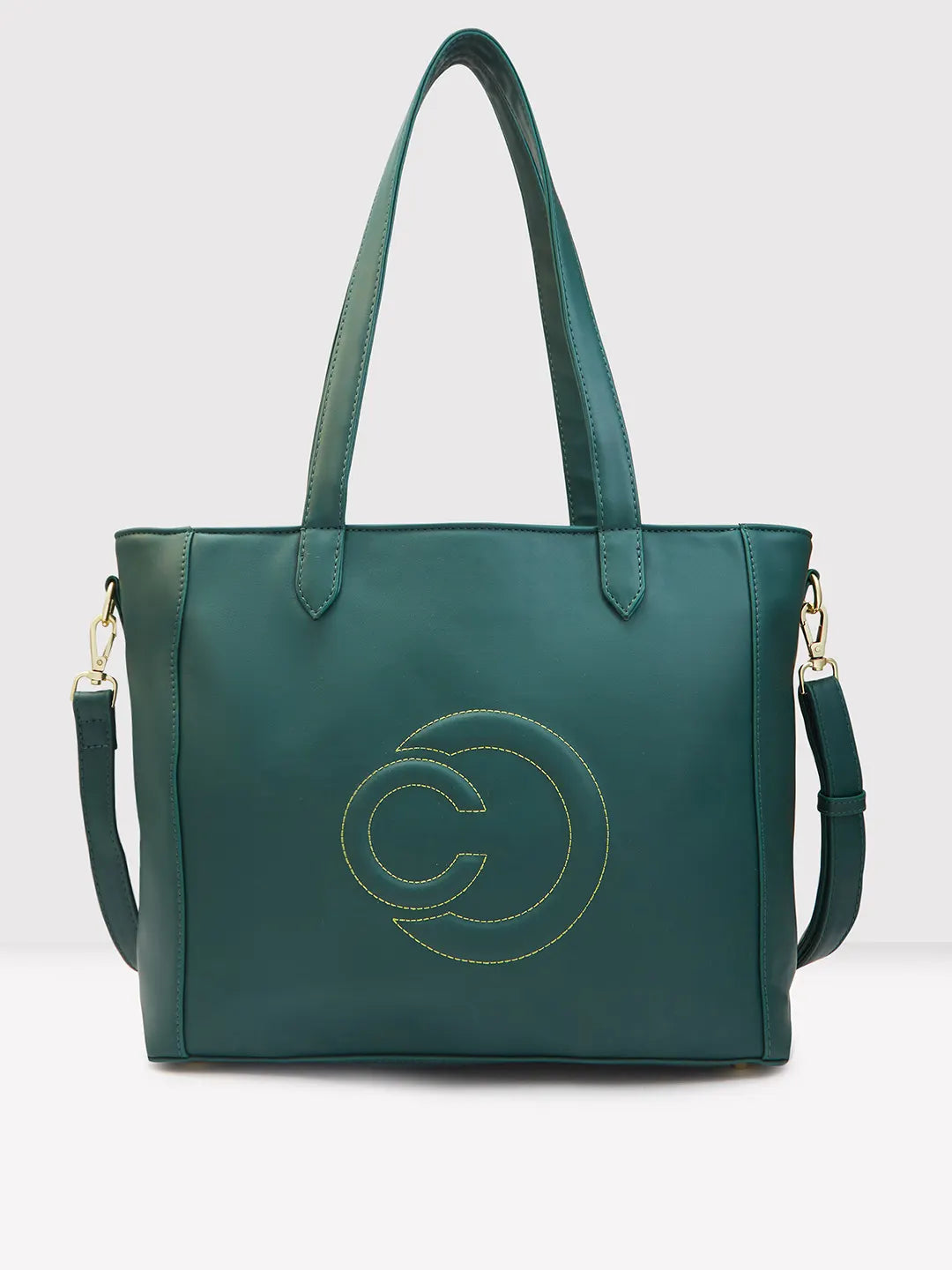 Buy Caprese Dora Laptop Bag Large Solid Women S Office Handbag Dark Green Rs 2799.2 Caprese Bags