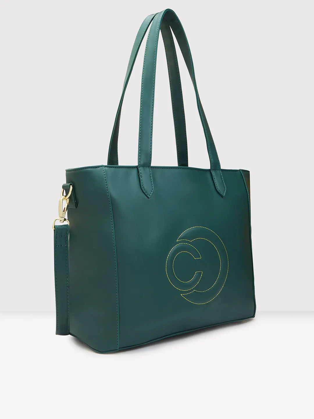 Buy Caprese Dora Large Dark Green Office Tote Bag @ 1979 | Caprese