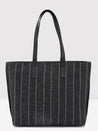 Caprese Evana Tote Medium Striped Women'S Handbag Black