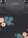 Caprese Erica Tote Medium Floral Women'S Office Handbag Black
