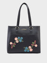 Caprese Erica Tote Medium Floral Women'S Office Handbag Black