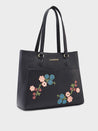 Caprese Erica Tote Medium Floral Women'S Office Handbag Black