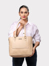 Caprese Fiona Tote Large Office Handbag Beige