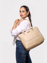 Caprese Fiona Tote Large Office Handbag Beige