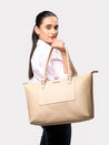 Caprese Fiona Laptop Tote Large Office Handbag Beige