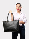 Caprese Fiona Laptop Tote Large Office Handbag Black
