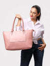 Caprese Fiona Laptop Tote Large Office Handbag Light Pink
