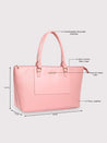 Caprese Fiona Laptop Tote Large Office Handbag Light Pink