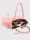 Caprese Fiona Laptop Tote Large Office Handbag Light Pink