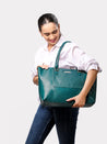 Caprese Fiona Laptop Tote Large Office Handbag Teal