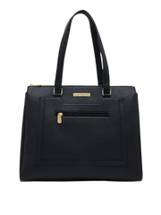 Caprese Ginty Medium Black Satchel Bag
