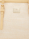 Caprese Georgia Tote Medium Self Design Womens Handbag Light Yellow