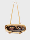 Caprese Georgia Tote Medium Self Design Womens Handbag Light Yellow