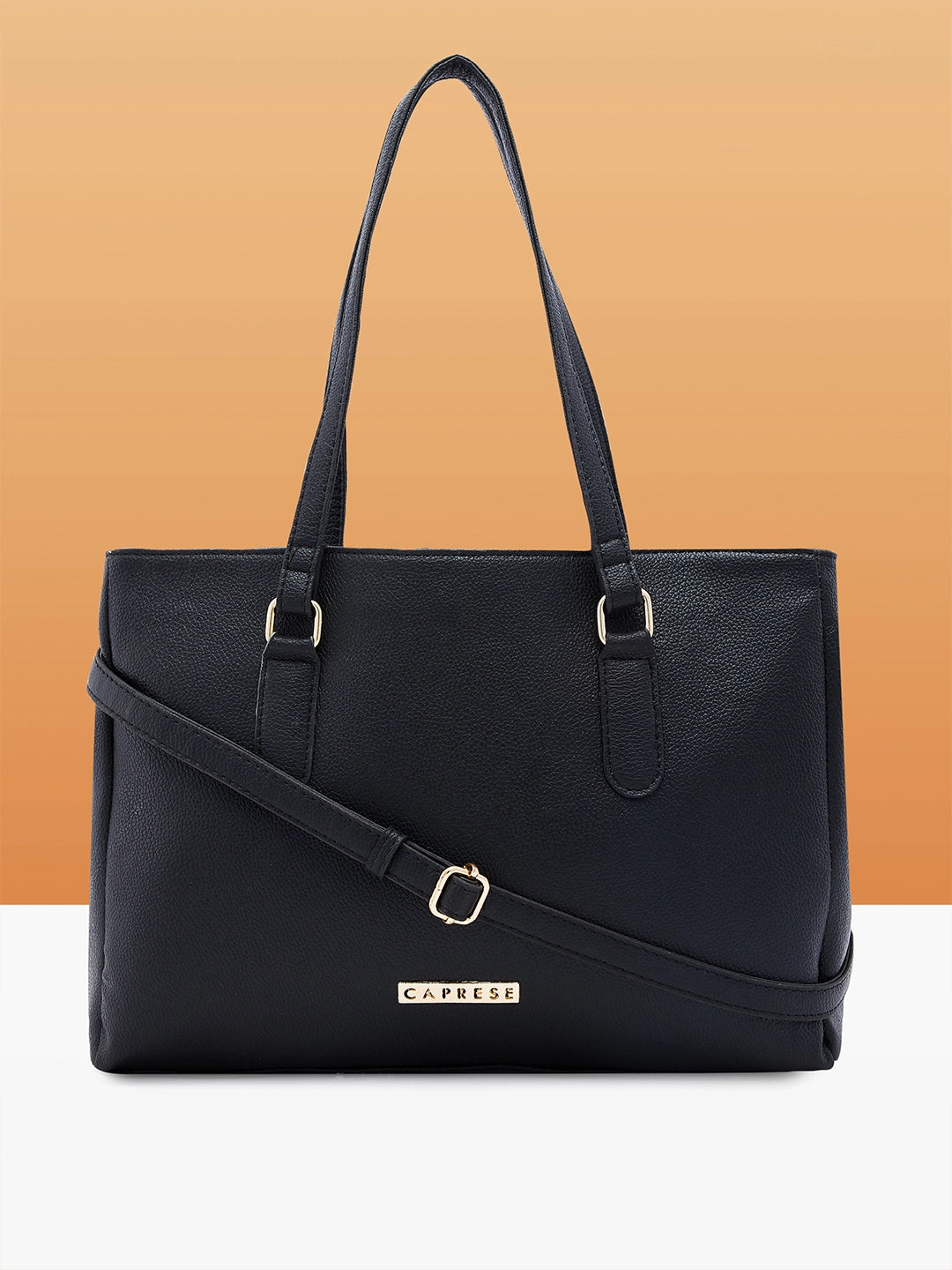 Buy Caprese Jolie Medium Black Tote Bag @ 2399 | Caprese Bags
