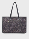 Caprese Kaya Tote Large Printed Womens Handbag Black