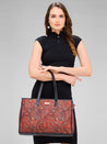 Caprese Kaya Tote Large Printed Womens Handbag Red