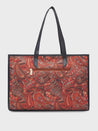 Caprese Kaya Tote Large Printed Womens Handbag Red