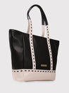 Caprese Lucca Tote Medium Solid Women'S Office Handbag Black