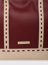 Caprese Lucca Tote Medium Solid Women'S Office Handbag Maroon