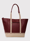 Caprese Lucca Tote Medium Solid Women'S Office Handbag Maroon