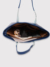 Caprese Lucca Tote Medium Solid Women'S Office Handbag Navy