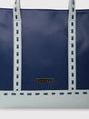 Caprese Lucca Tote Medium Solid Women'S Office Handbag Navy