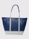 Caprese Lucca Tote Medium Solid Women'S Office Handbag Navy