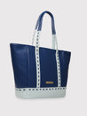 Caprese Lucca Tote Medium Solid Women'S Office Handbag Navy