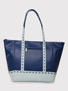 Caprese Lucca Tote Medium Solid Women'S Office Handbag Navy