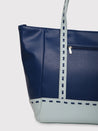 Caprese Lucca Tote Medium Solid Women'S Office Handbag Navy