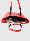 Caprese Lucca Tote Medium Solid Women'S Office Handbag Red