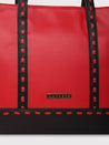 Caprese Lucca Tote Medium Solid Women'S Office Handbag Red