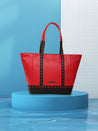 Caprese Lucca Tote Medium Solid Women'S Office Handbag Red