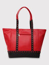 Caprese Lucca Tote Medium Solid Women'S Office Handbag Red