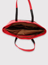 Caprese Lucca Tote Medium Solid Women'S Office Handbag Red