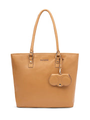 Caprese Lexi Large Mustard Laptop Tote Bag