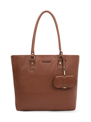 Caprese Lexi Large Tan Laptop Tote Bag