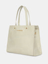 Caprese Mink Tote Small Croco Women'S Office Handbag Beige