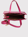 Caprese Mink Tote Small Croco Women'S Office Handbag Fuchsia