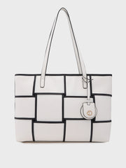 Caprese Modica Medium White Tote Bag