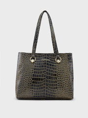 Caprese Miranda Large Black Tote Bag