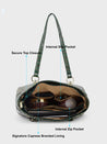 Caprese Miranda Tote Large Croco Womens Office Handbag Green
