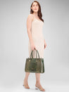 Caprese Miranda Tote Medium Croco Womens Office Handbag Green