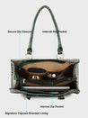 Caprese Miranda Tote Medium Croco Womens Office Handbag Green
