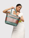 Caprese Marciano Tote Medium Striped Women'S Handbag Green